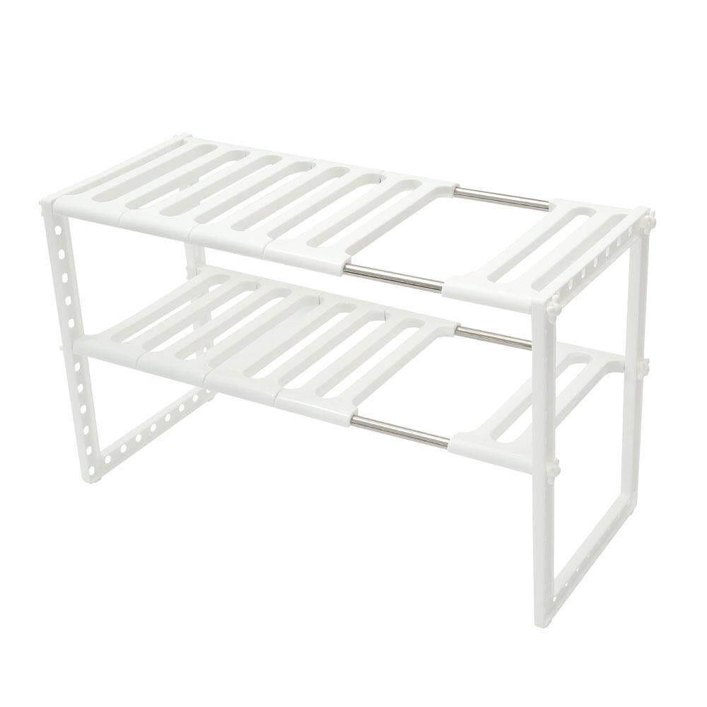 Adjustable Double Layer Kitchen Dish Storage Rack - MaviGadget