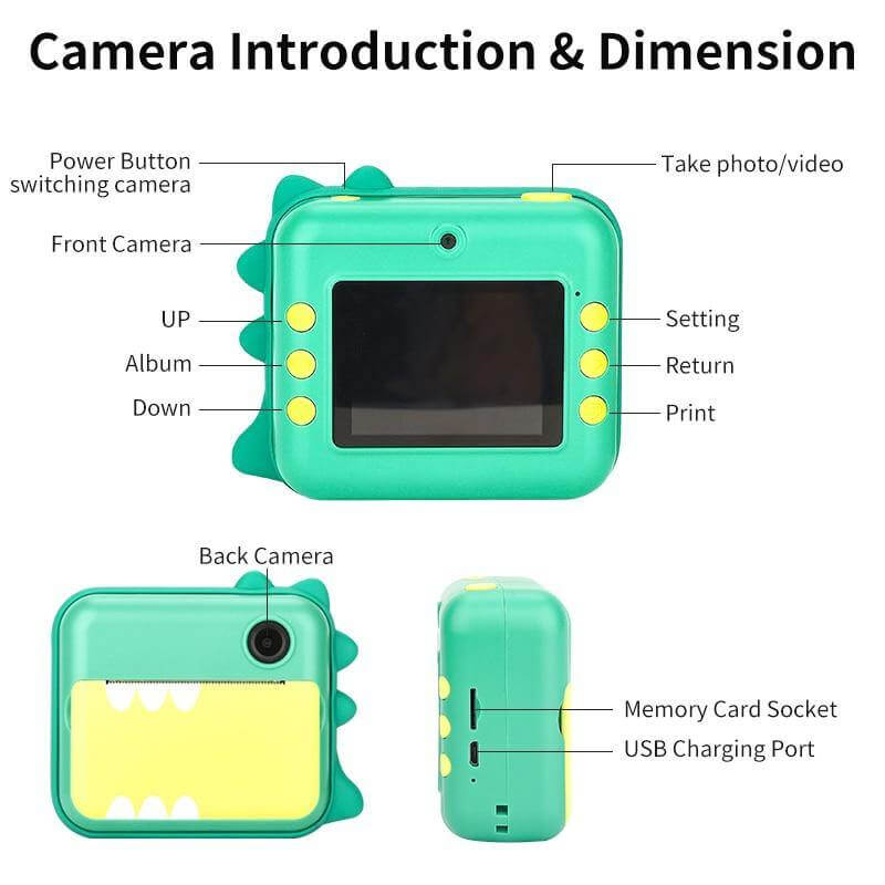 Pastel Instant Print Digital Camera Printer - MaviGadget