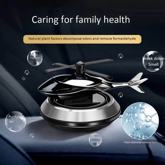Solar Powered Rotating Helicopter Car Air Freshener - MaviGadget