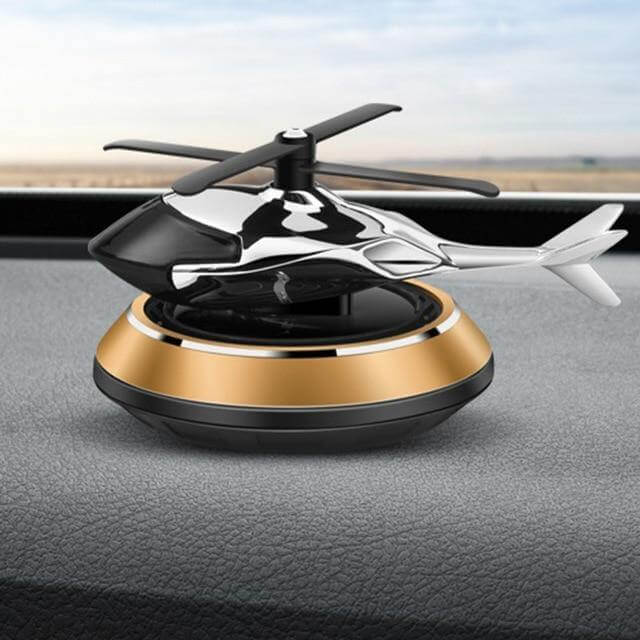 Solar Powered Rotating Helicopter Car Air Freshener - MaviGadget