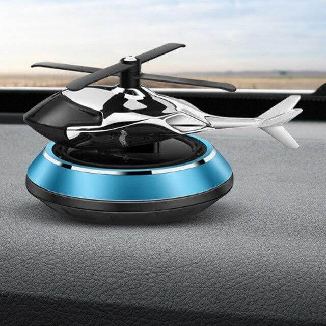 Solar Powered Rotating Helicopter Car Air Freshener - MaviGadget
