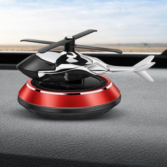 Solar Powered Rotating Helicopter Car Air Freshener - MaviGadget