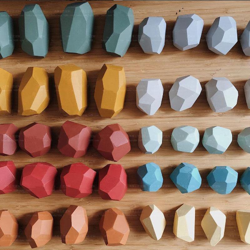 Colorful Wooden Stone Kids Intelligent Stacking Game - MaviGadget