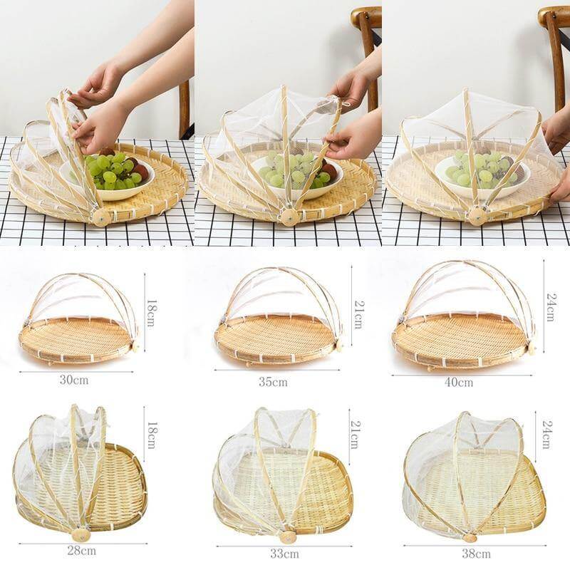 Anti-mosquito Food Serving Tent Basket Tray - MaviGadget