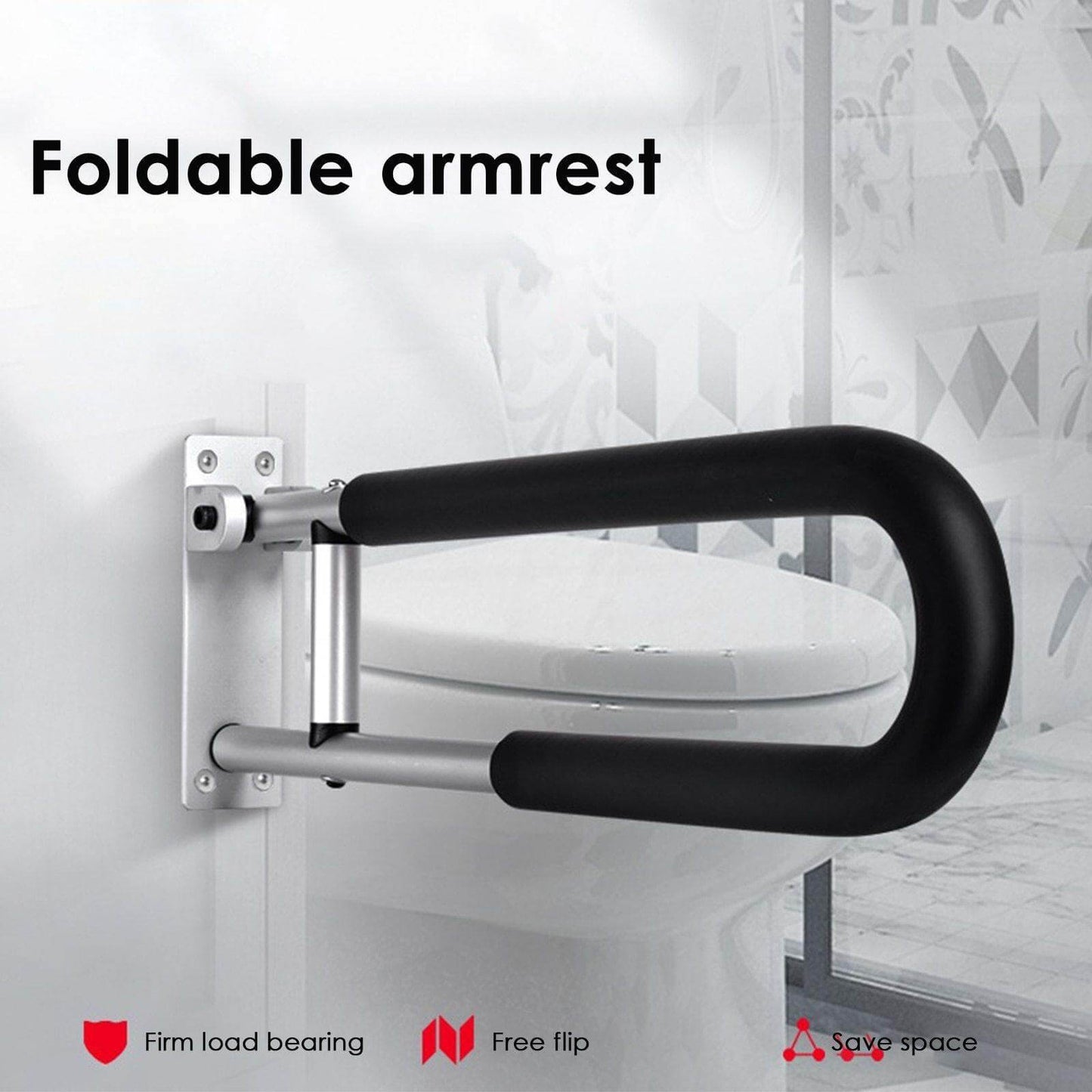 Elderly Handicap Bathroom Foldable Armrest - MaviGadget