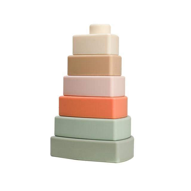 Baby Silicone Construction Stacking Smart Block Game - MaviGadget