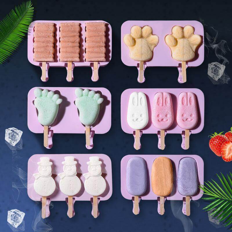 Silicone Cartoon Homemade Ice Cream Molds - MaviGadget