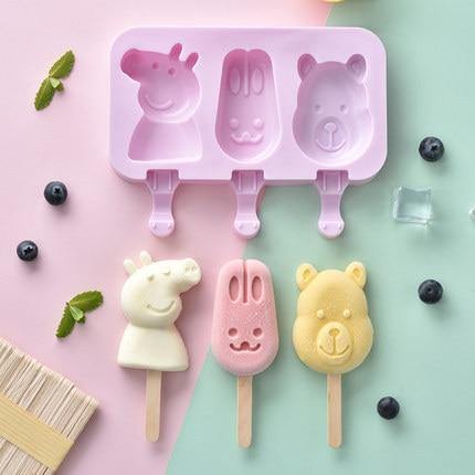 Silicone Cartoon Homemade Ice Cream Molds - MaviGadget