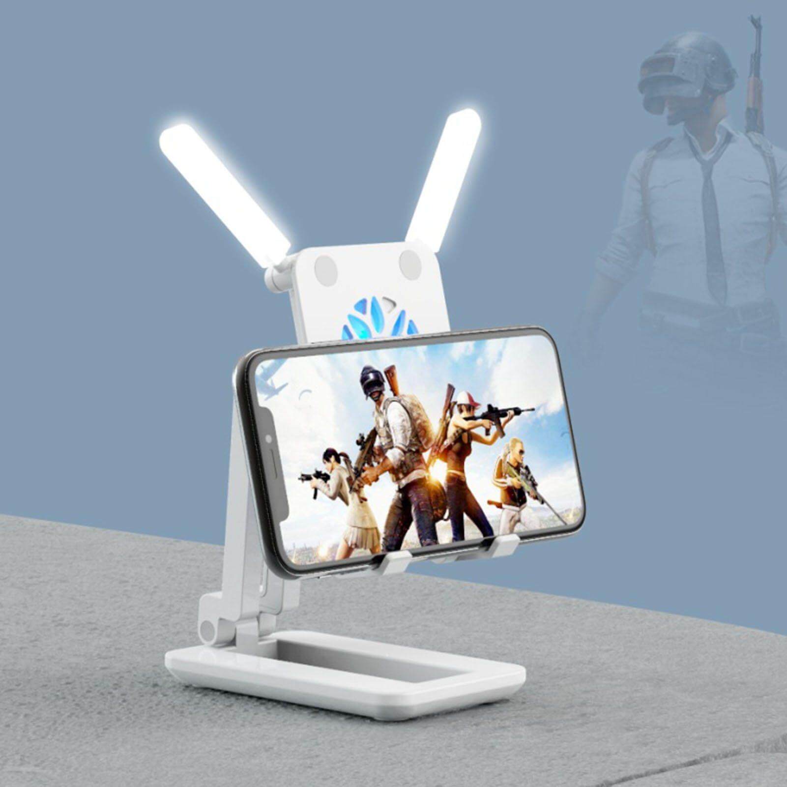 3in1 Selfie Light Adjustable Cooling Fan Phone Holder - MaviGadget