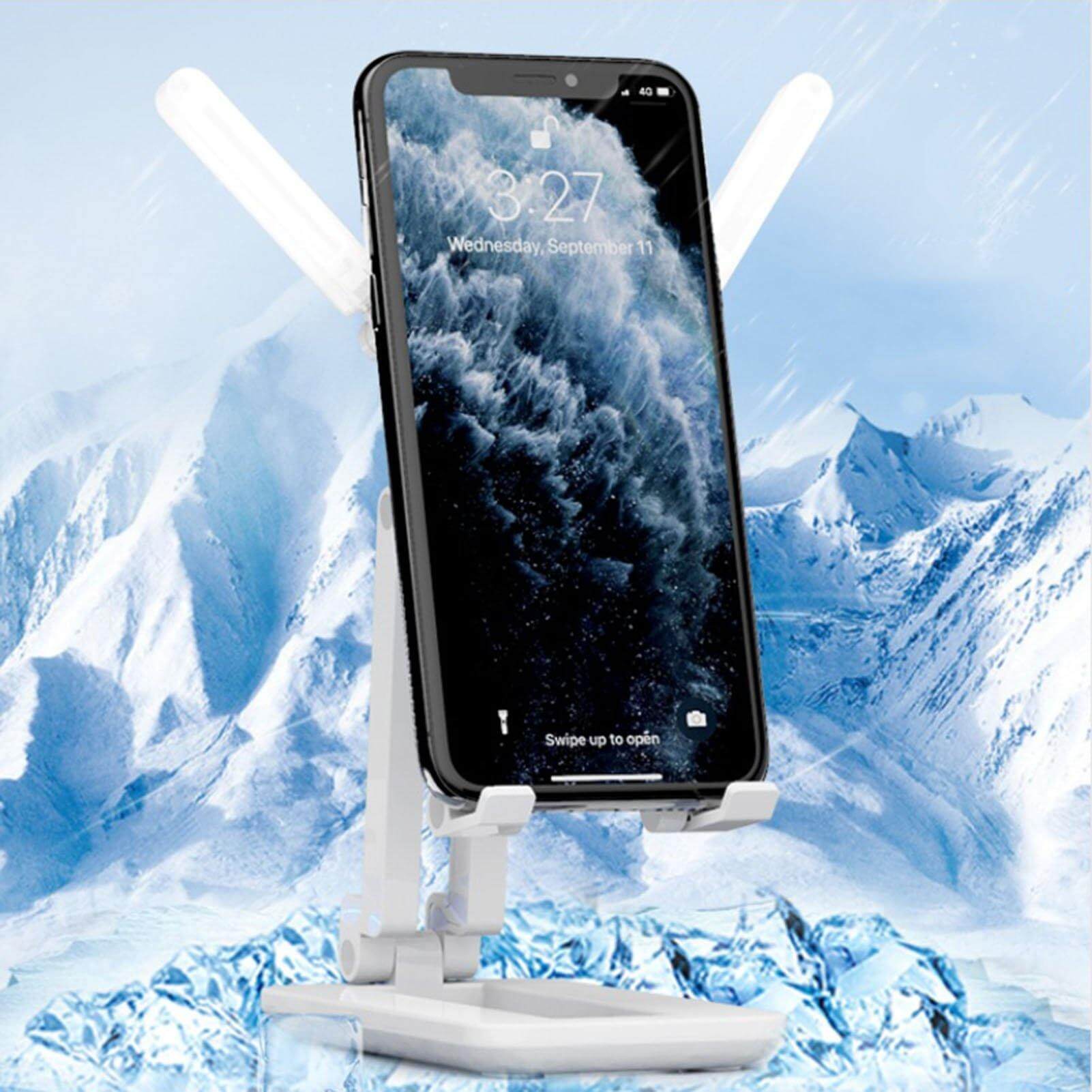 3in1 Selfie Light Adjustable Cooling Fan Phone Holder - MaviGadget