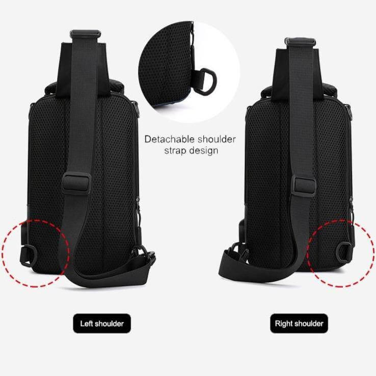 Waterproof USB Cross Body Shoulder Bag - MaviGadget