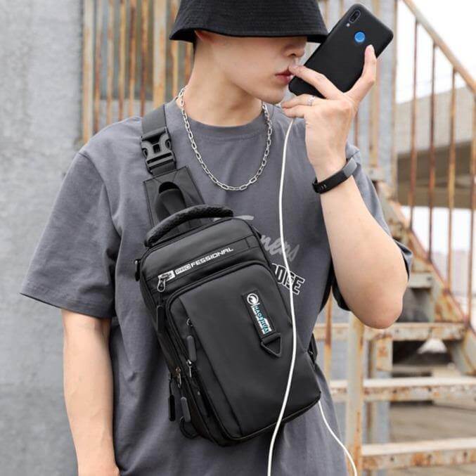 Waterproof USB Cross Body Shoulder Bag - MaviGadget