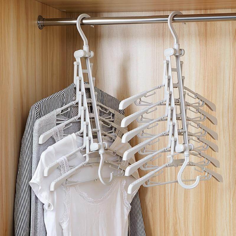 Foldable Non Slip Easy Storage Smart Clothes Hanger - MaviGadget