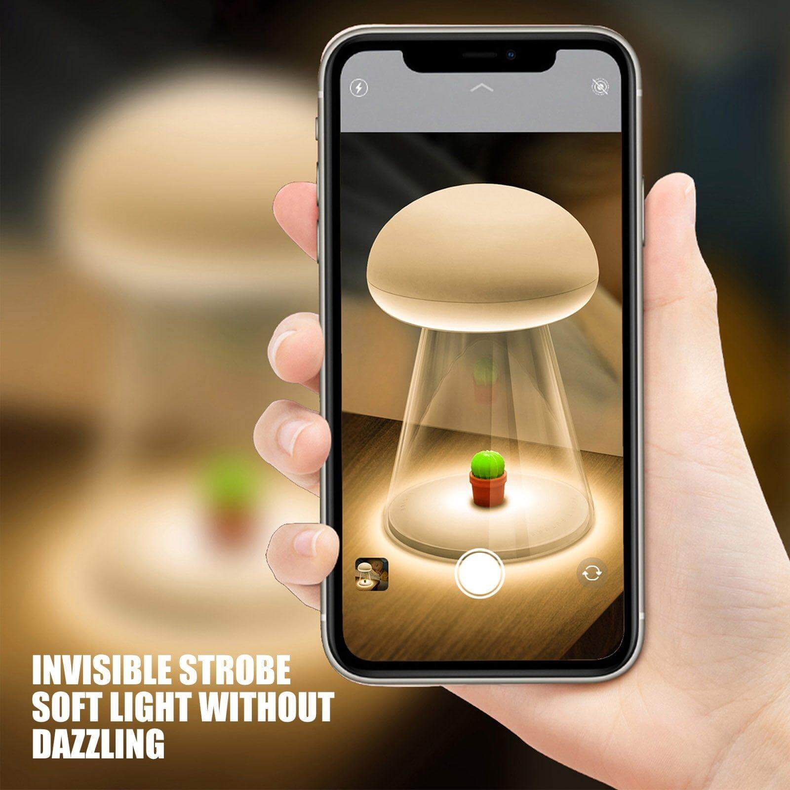 Rechargeable White Cactus USB Mushroom Night Lamp - MaviGadget