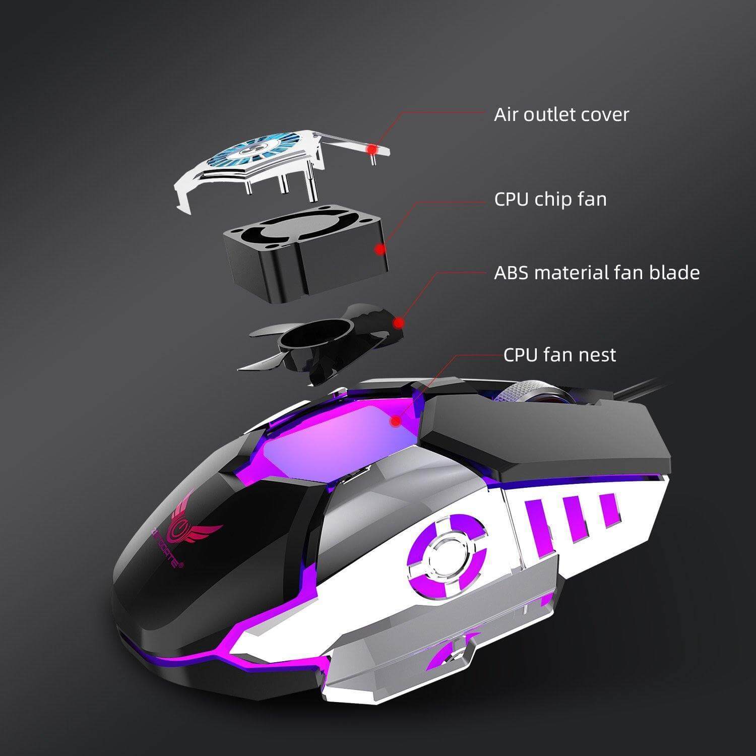 Cooling USB Fan Gaming Mouse - MaviGadget