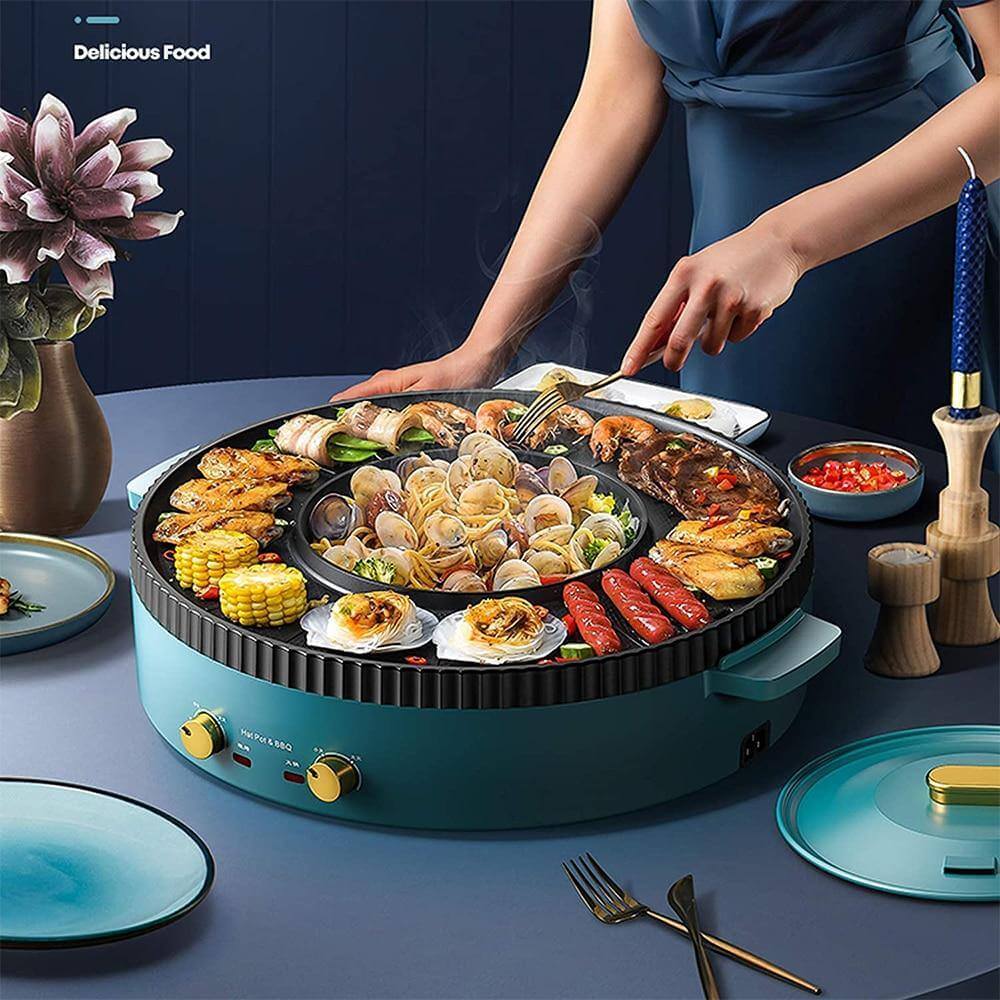 Korean Style Non-stick Smokeless Electric Barbecue Grill - MaviGadget