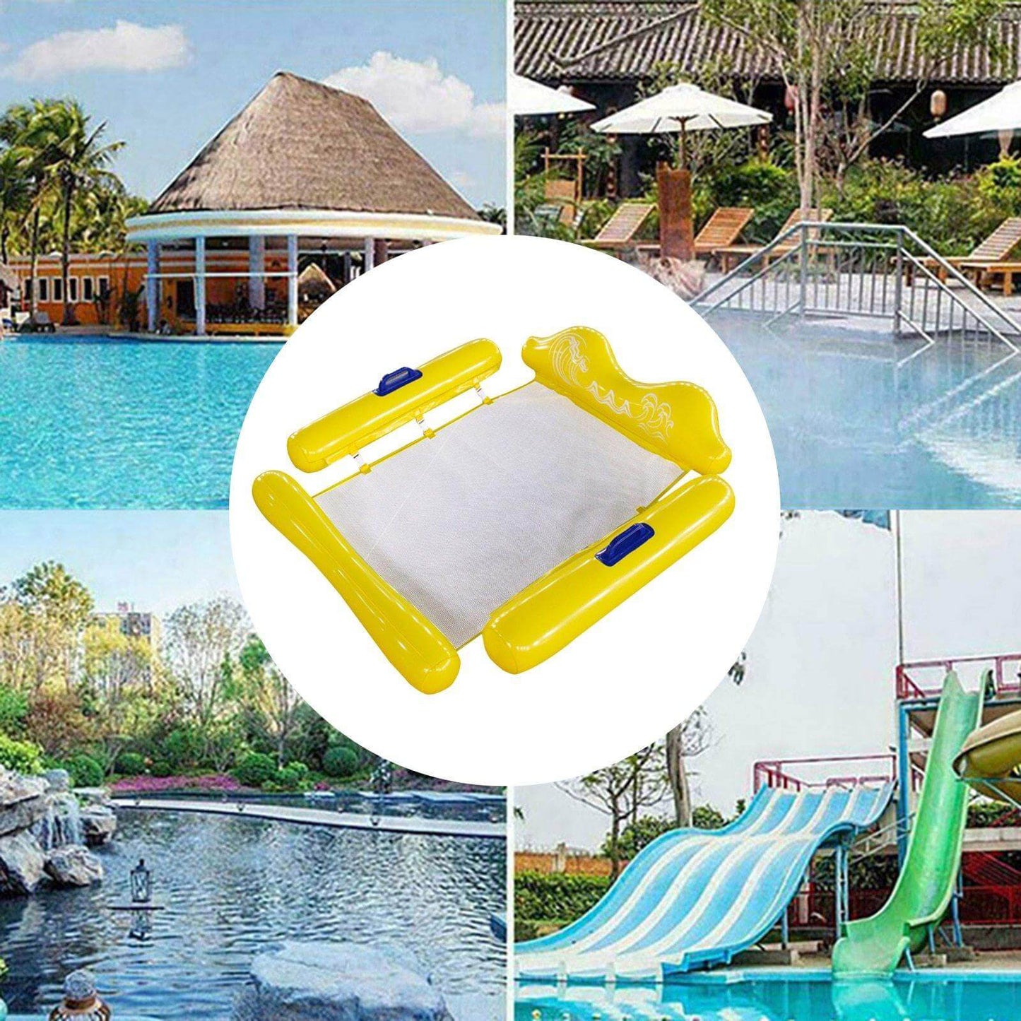 Inflatable Floating Water Lounger Hammock - MaviGadget