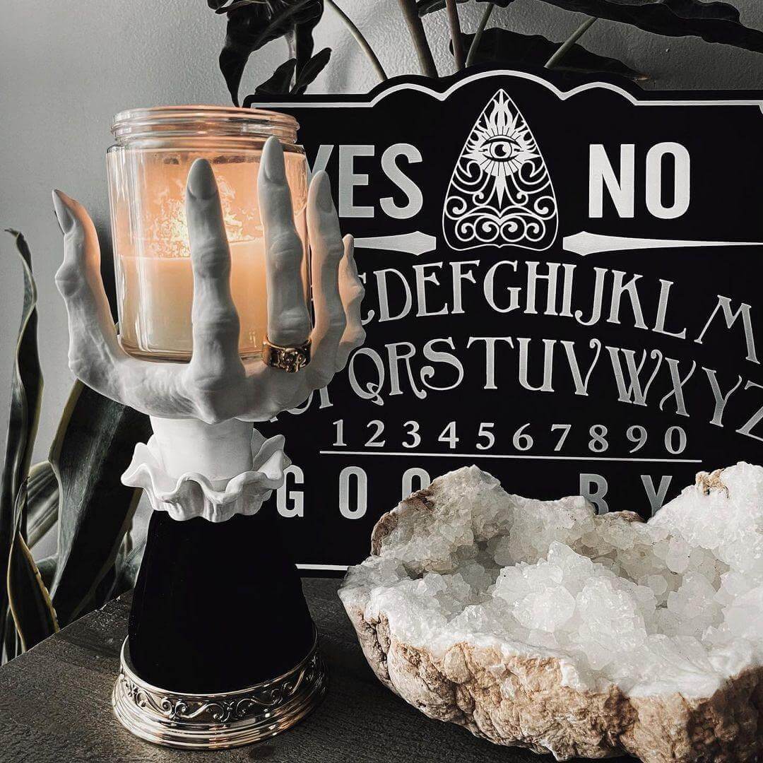 Halloween Resin Witch Hand Candle Holder - MaviGadget