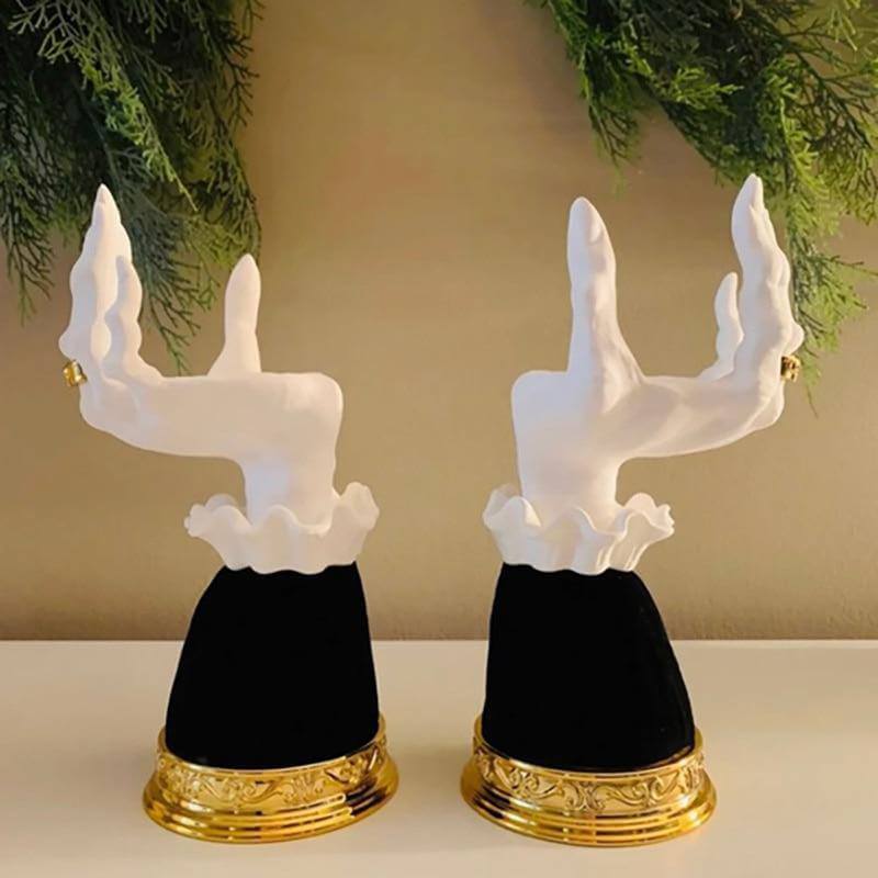Halloween Resin Witch Hand Candle Holder - MaviGadget