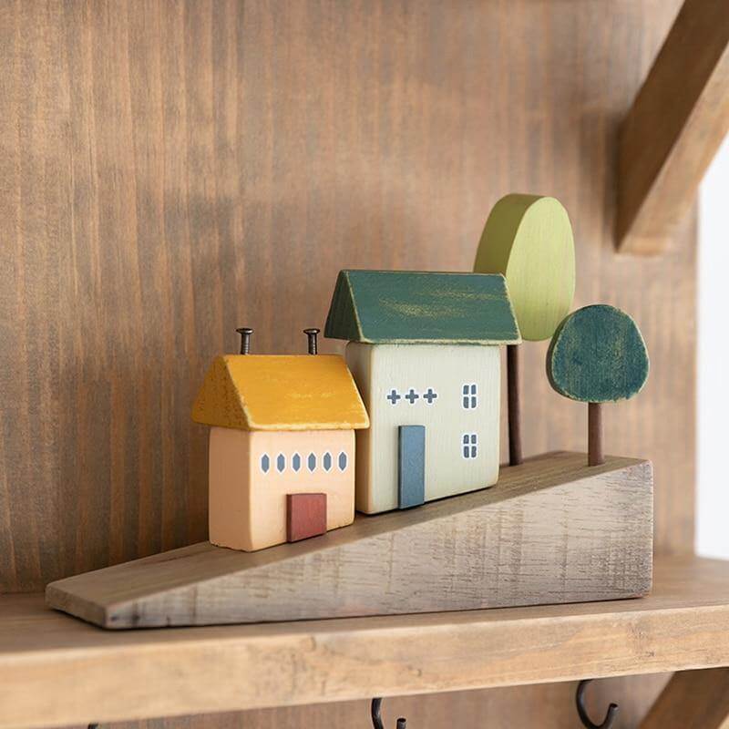Nordic Wooden Miniature Hilly Neighborhood Home Decor - MaviGadget