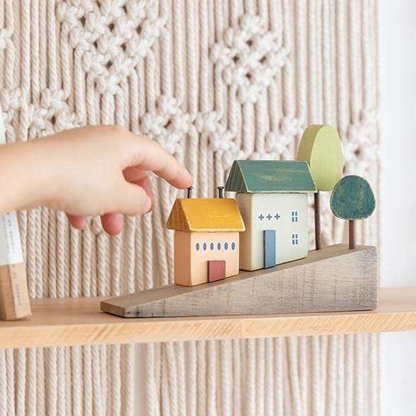 Nordic Wooden Miniature Hilly Neighborhood Home Decor - MaviGadget