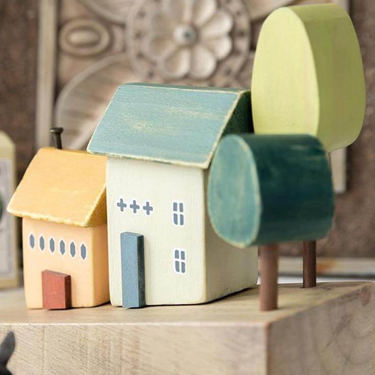 Nordic Wooden Miniature Hilly Neighborhood Home Decor - MaviGadget