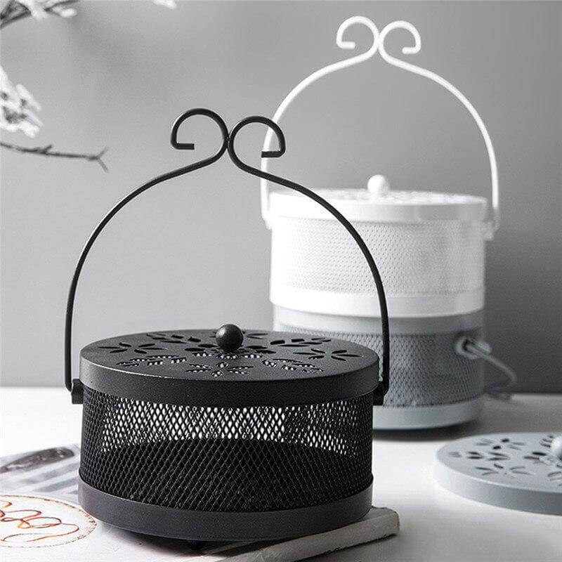 Iron Metal Hollow Decorative Mosquito Incense Box - MaviGadget