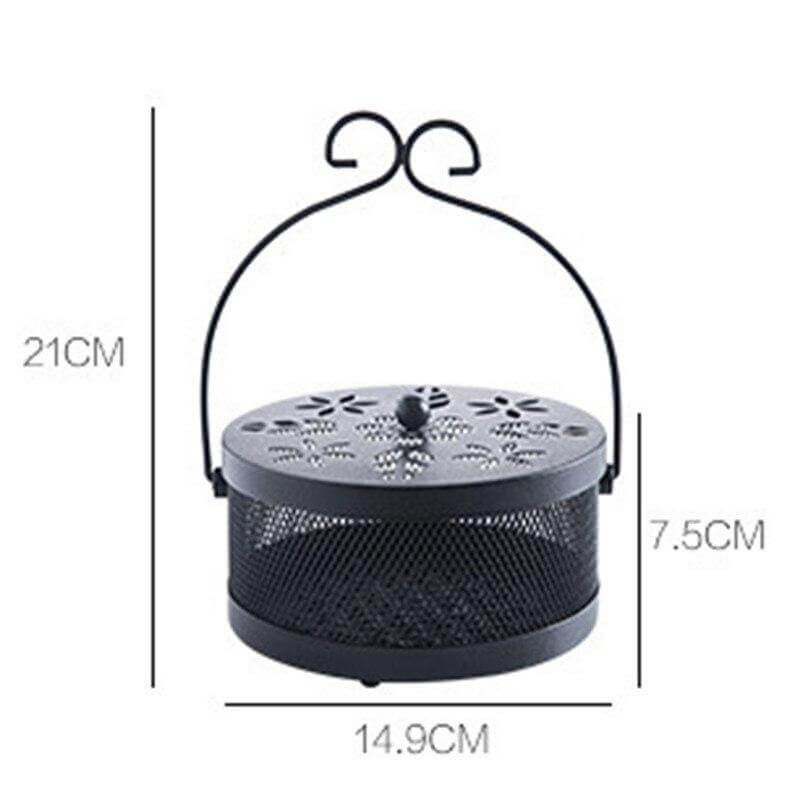 Iron Metal Hollow Decorative Mosquito Incense Box - MaviGadget