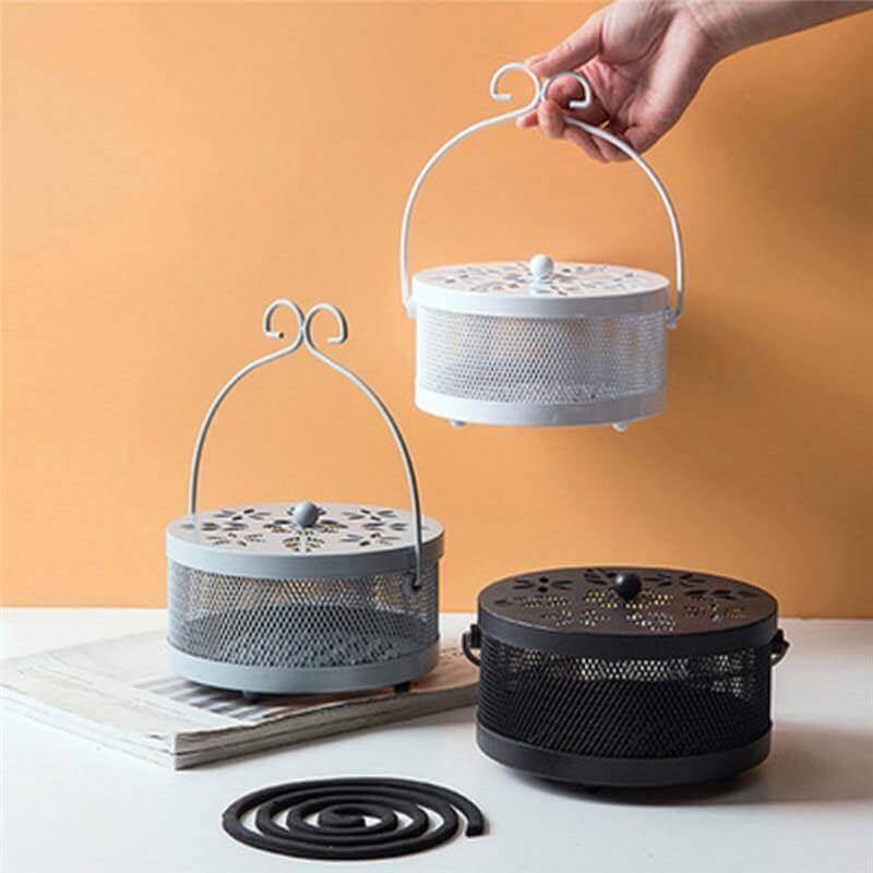 Iron Metal Hollow Decorative Mosquito Incense Box - MaviGadget