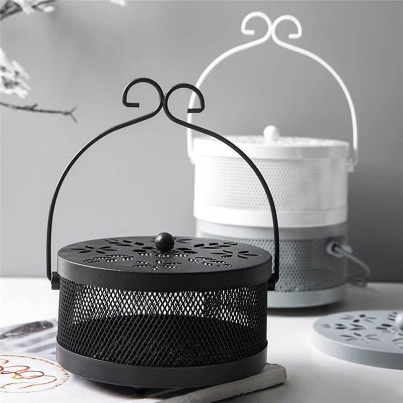 Iron Metal Hollow Decorative Mosquito Incense Box - MaviGadget