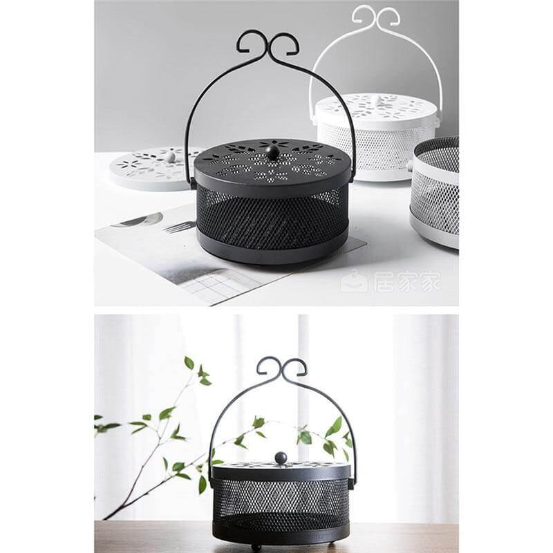 Iron Metal Hollow Decorative Mosquito Incense Box - MaviGadget