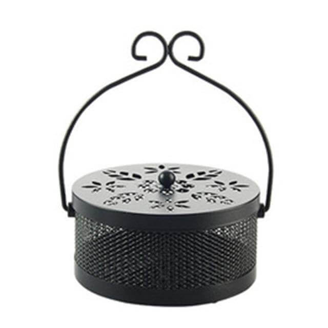 Iron Metal Hollow Decorative Mosquito Incense Box - MaviGadget