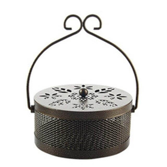 Iron Metal Hollow Decorative Mosquito Incense Box - MaviGadget