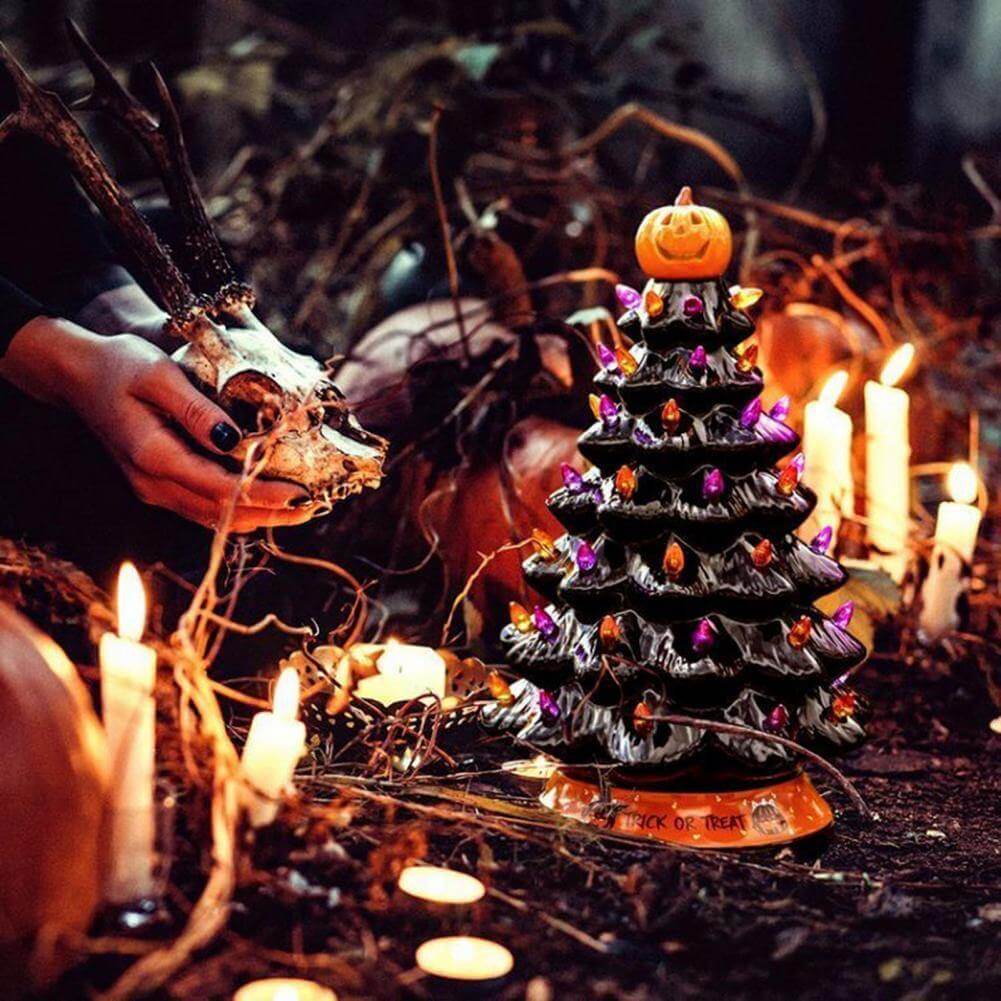 LED Light Halloween Pumpkin Ornament Tree - MaviGadget