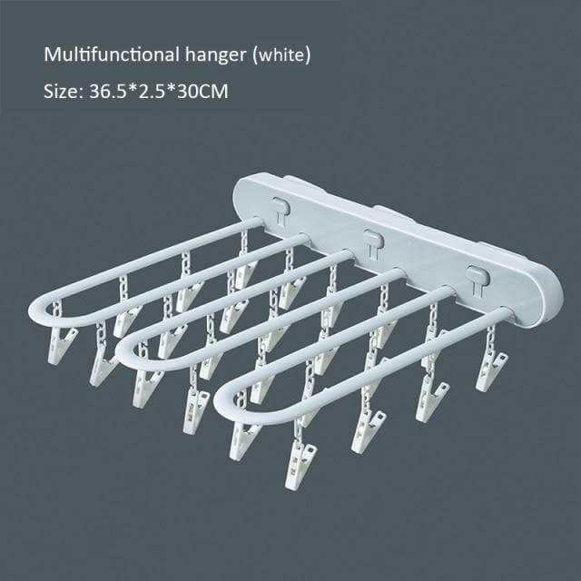 Wall-Mounted Folding Easy Drying Sock Hanger Rack - MaviGadget