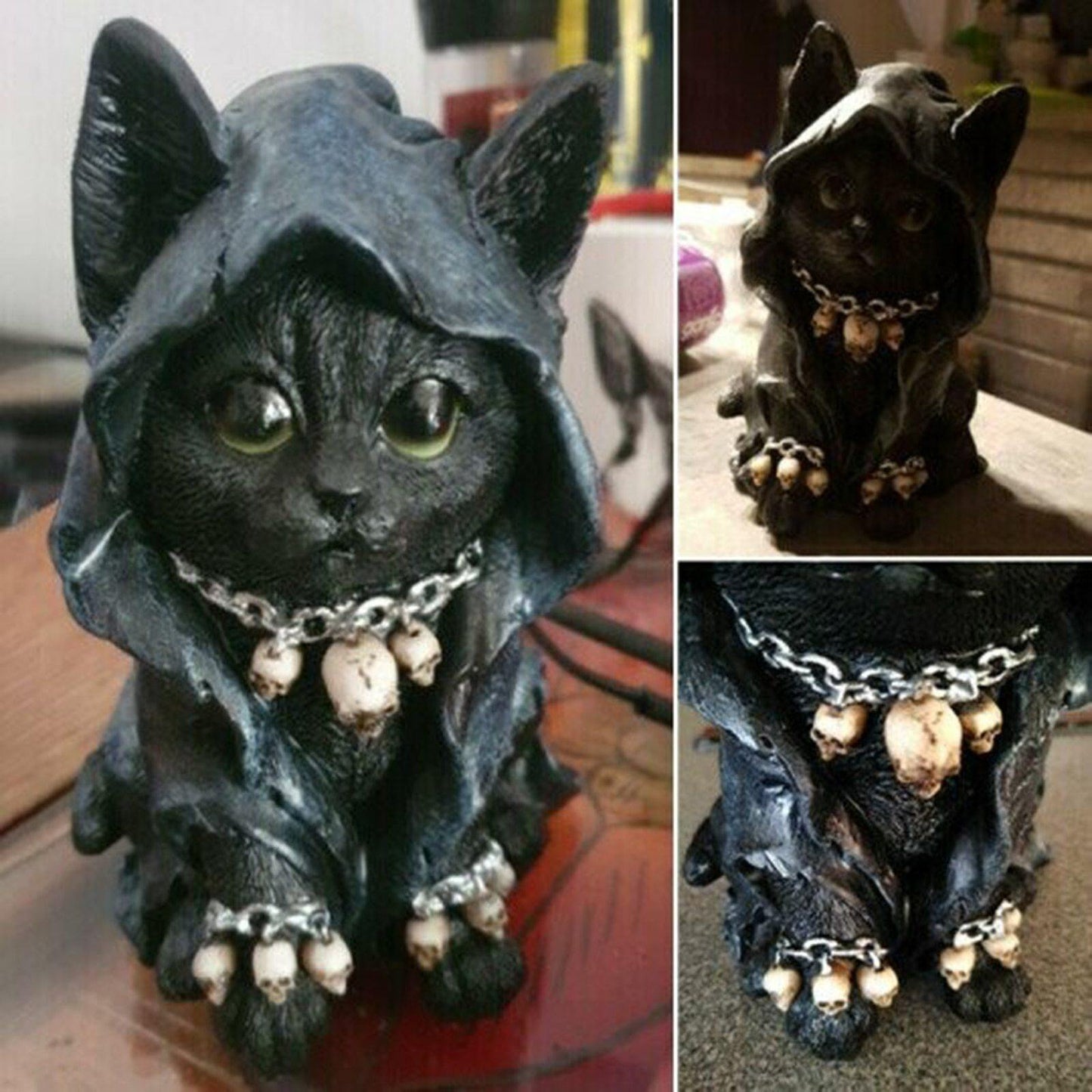 Resin Black Cat Statue Decor - MaviGadget