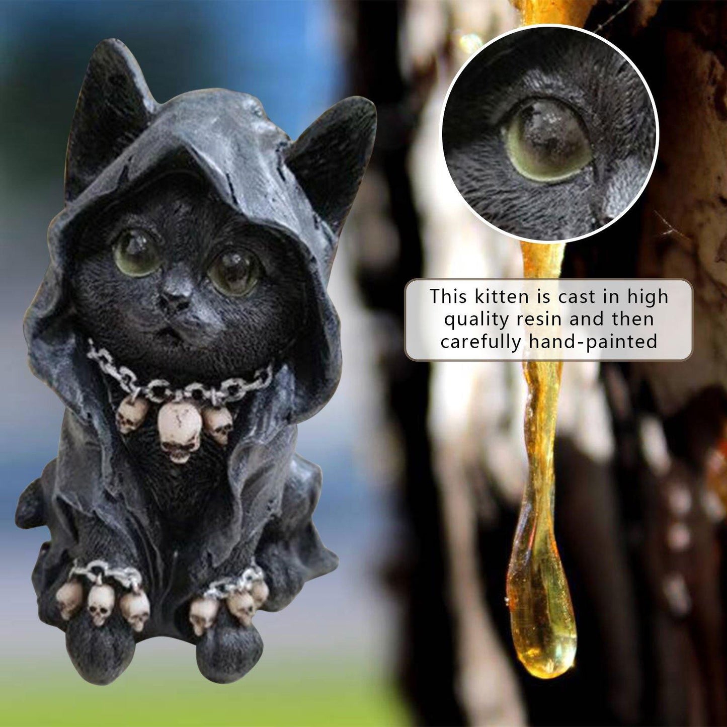 Resin Black Cat Statue Decor - MaviGadget