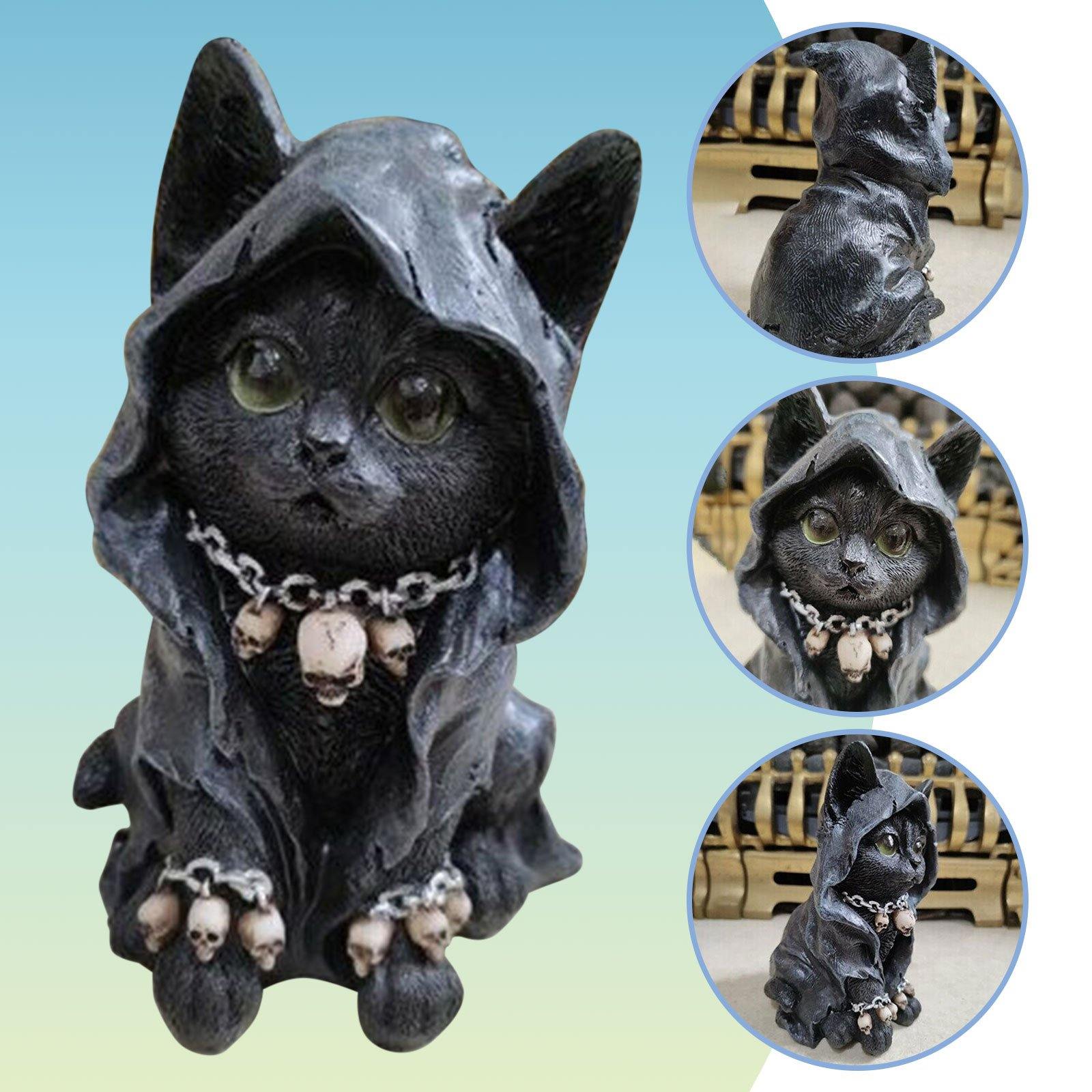 Resin Black Cat Statue Decor - MaviGadget