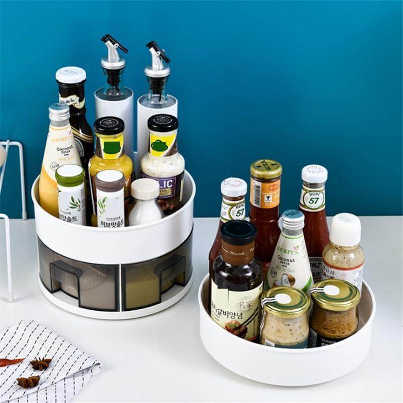 360 Rotating Lazy Kitchen Spice Rack Organizer - MaviGadget