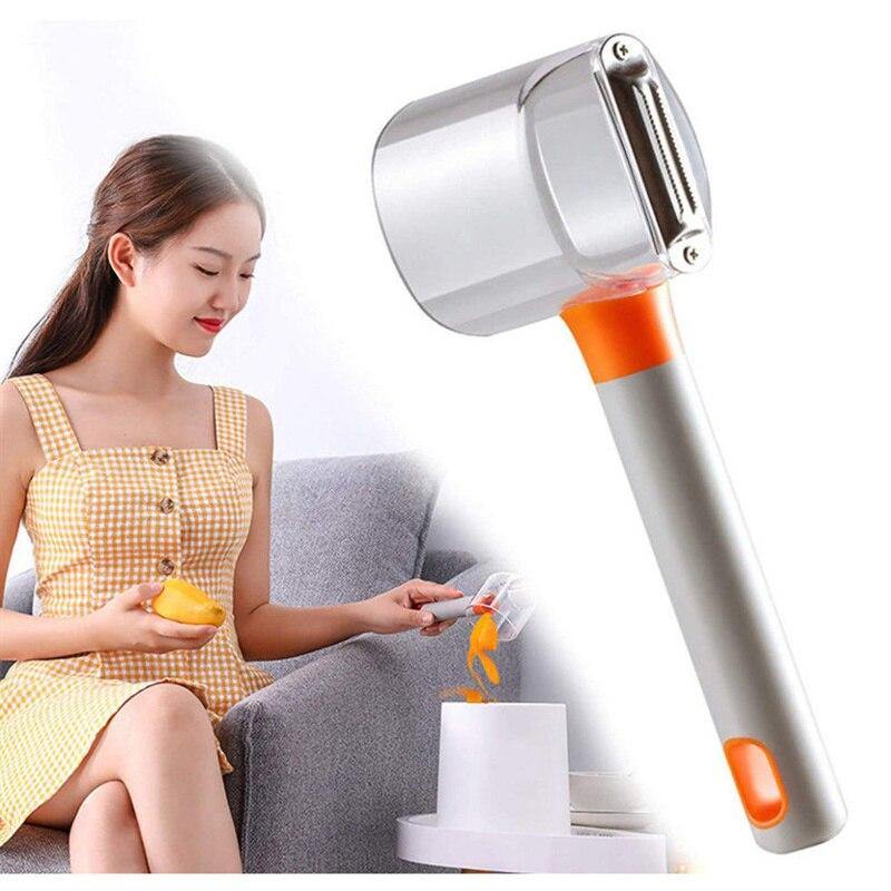 Vegetable Fruit Spill Free Storage Peeler - MaviGadget