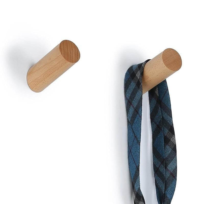 Nordic Wooden Easy Wall-Mounted Clothes Hanger - MaviGadget
