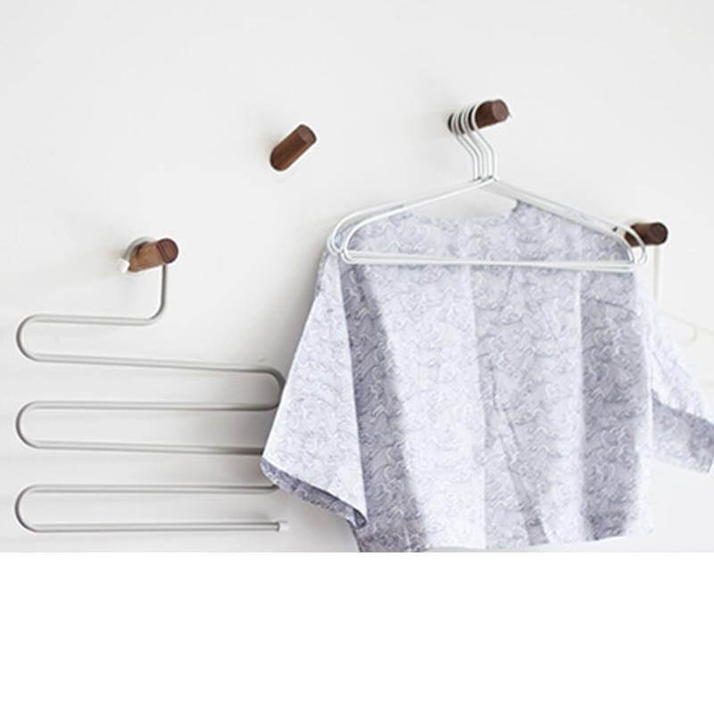 Nordic Wooden Easy Wall-Mounted Clothes Hanger - MaviGadget