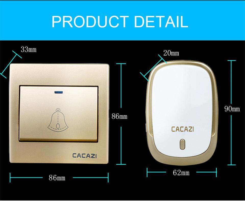 Waterproof Cordless Wireless Doorbell - MaviGadget