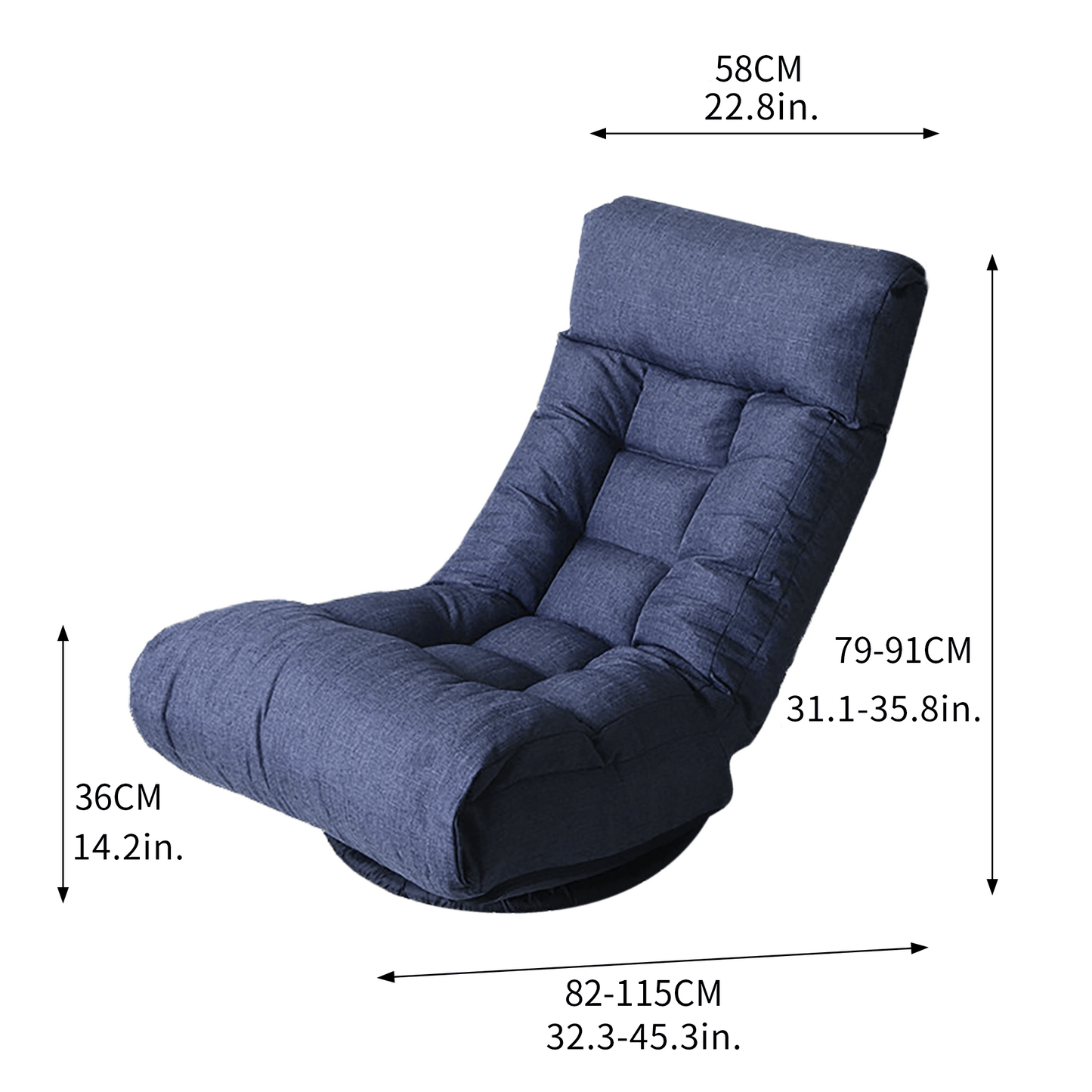 Multi-Functional Reclining Single Floor Chair with Ottoman - MaviGadget