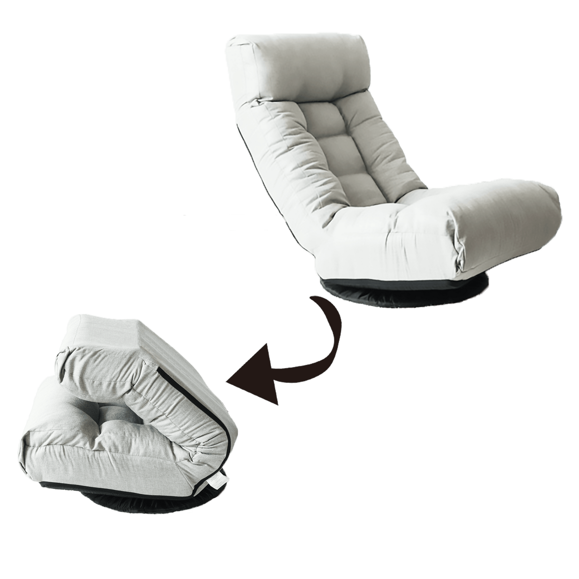 Multi-Functional Reclining Single Floor Chair with Ottoman - MaviGadget