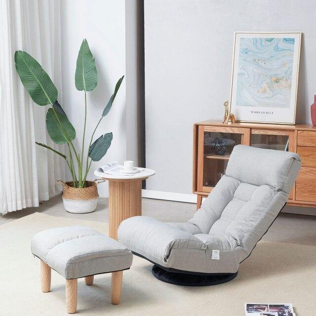 Multi-Functional Reclining Single Floor Chair with Ottoman - MaviGadget