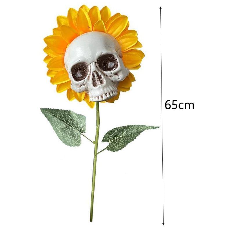 Halloween Scary Sunflower Skull - MaviGadget