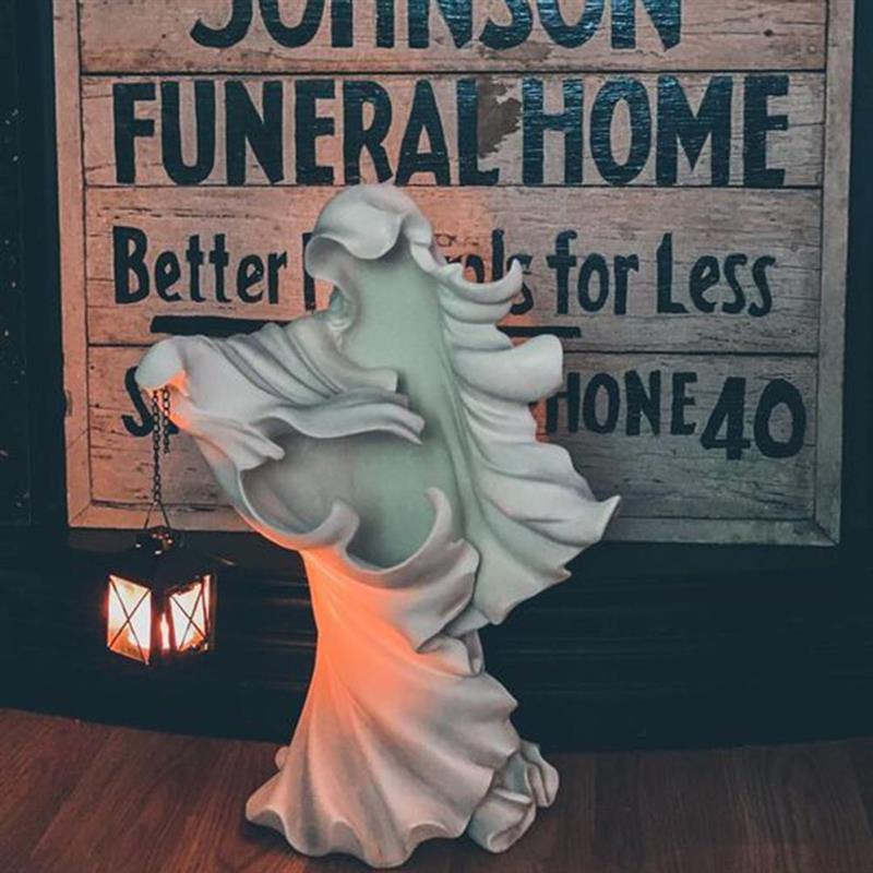 Halloween Ghost Holding Lantern Statue Resin Statue - MaviGadget