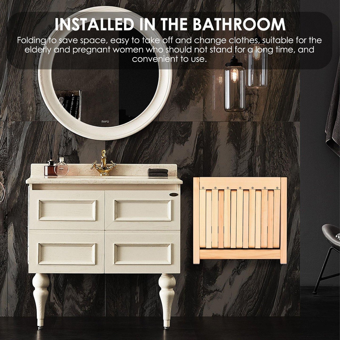 Wall-mounted Folding Chair - MaviGadget
