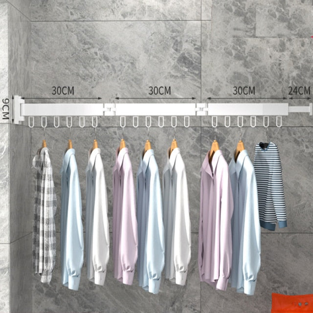 Wall Mounted Telescopic Folding Rack